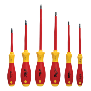 Wiha Screwdriver Set Electrical 1000V VDE 6pc Slot/Pozi/Sq