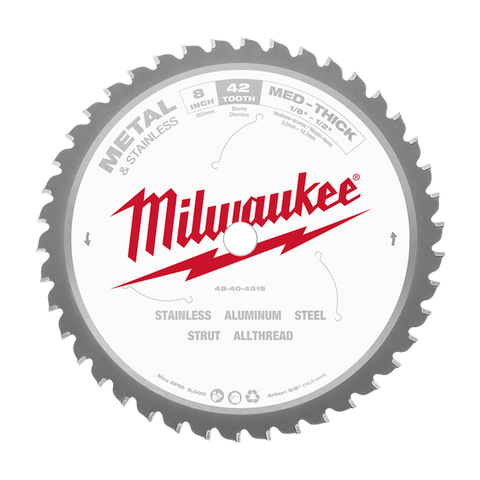 Milwaukee Cold Cut Saw Blade CSB Metal Cutting 203mm 42T