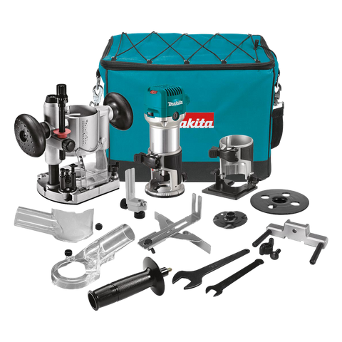 Makita Router Trimmer Kit 710W 6mm with 14 Accessories