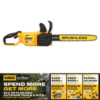 DeWalt Cordless Chainsaw Brushless 45cm/18in 54V - Bare Tool