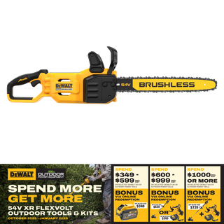 DeWalt Cordless Chainsaw Brushless 45cm/18in 54V - Bare Tool