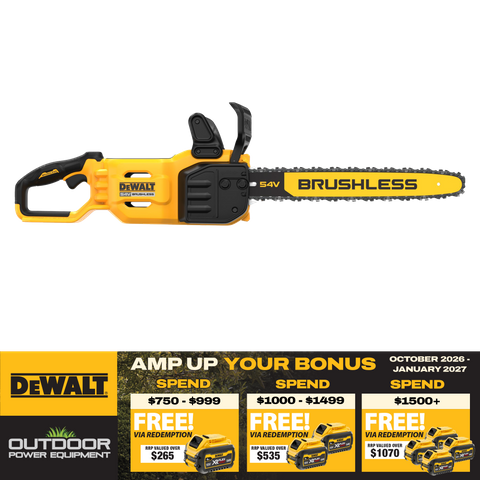 DEWALT FLEXVOLT Cordless Chainsaw Brushless 45cm/18in 54V - Bare Tool