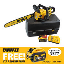 DeWalt Cordless Chainsaw Brushless 18in/45cm 54v 9Ah with Case