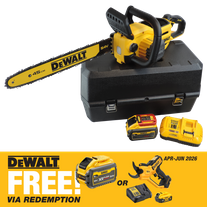 DEWALT FLEXVOLT Cordless Chainsaw Brushless 45cm/18in 54V 9Ah with Case