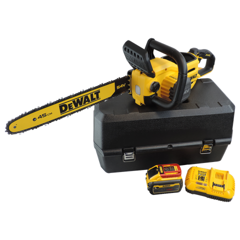 DeWalt Cordless Chainsaw Brushless 18in/45cm 54v 9Ah with Case