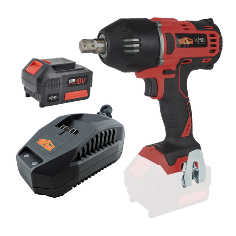 XHD Lithium Cordless Impact Wrench Brushless 1/2in 400Nm 18V 5Ah