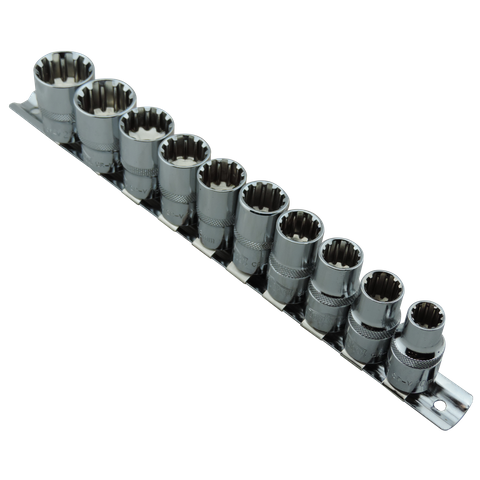 ToolShed Spline Socket Set 1/2in Dr 10pc