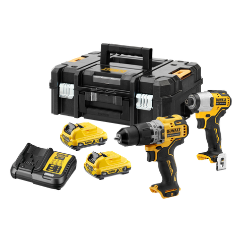 DeWalt Cordless Hammer Drill & Impact Driver Brushless 12V 3Ah