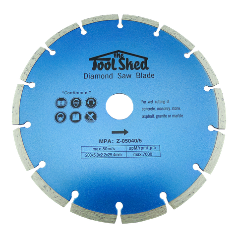 ToolShed Diamond Blade 200mm Segmented Rim