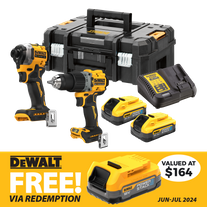 DeWalt Cordless Hammer Drill & Impact Driver Brushless 18v with 5Ah POWERSTACK