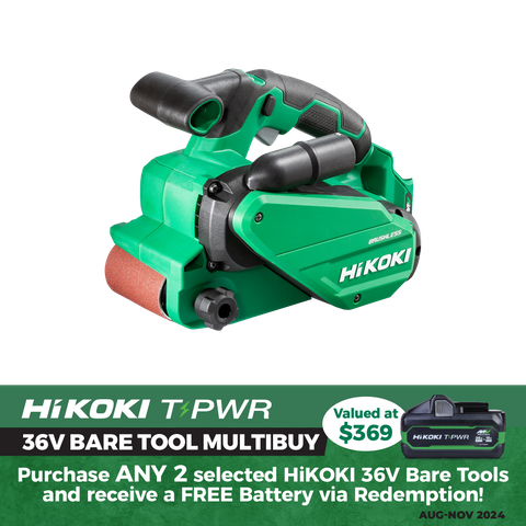 HiKOKI Cordless Belt Sander Brushless 76mm 36V - Bare Tool