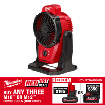 Milwaukee M12 Cordless Mounting Fan 12v - Bare Tool