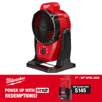 Milwaukee M12 Cordless Mounting Fan 12v - Bare Tool