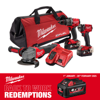 Milwaukee M18 FUEL Cordless Power Pack Brushless 3pc Kit 3B3 18V 5Ah