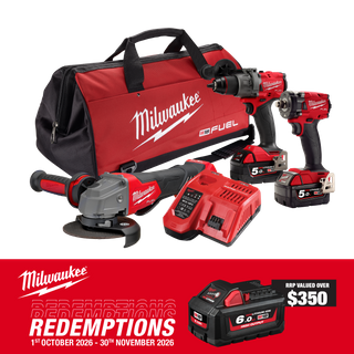 Milwaukee M18 FUEL Cordless Power Pack Brushless 3pc Kit 3B3 18V 5Ah