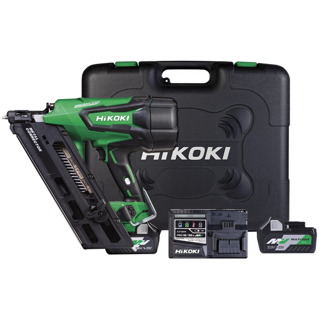 Buy HiKOKI Cordless Metal Connector Nailer Gasless 36V Kit online in New Zealand The ToolShed