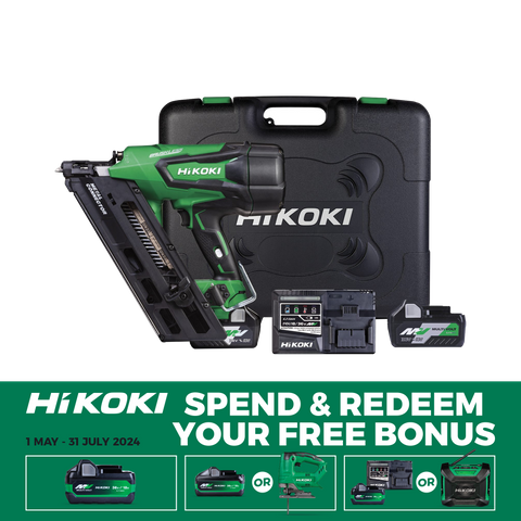 HiKOKI Cordless Metal Connector Nailer Gasless 36v Kit