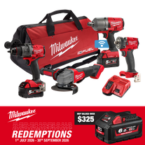 Milwaukee M18 FUEL Cordless Power Pack Brushless 4pc Kit 4B3 18V 5Ah