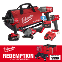 Milwaukee M18 FUEL Cordless Power Pack Brushless 4pc Kit 4B3 18V 5Ah