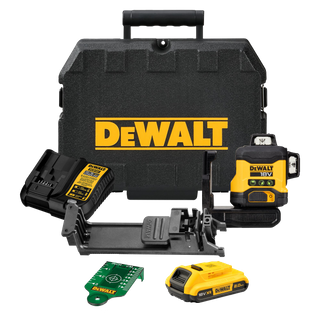 DeWalt Cross Line Laser 1080deg (3x 360) Green Beam Compact 18v 2Ah