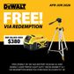 DEWALT Cross Line Laser 1080deg (3x 360) Green Beam Compact 18v 2Ah