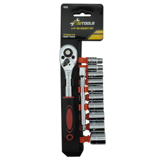 GI TOOLS Socket Set 1/4in Dr 12pc