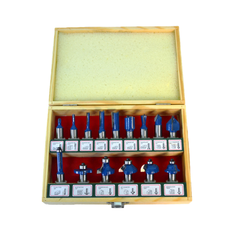 ToolShed Router Bit Set Mixed 1/4in 15pc