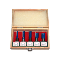 ToolShed Router Bit Set Straight Cut 1/4in 5pc