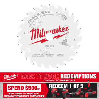 Milwaukee Circular Track Saw Blade 165mm 24T