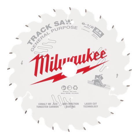 Milwaukee Circular Track Saw Blade 165mm 24T