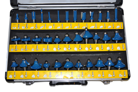 ToolShed Router Bit Set Mixed 1/4in 35pc