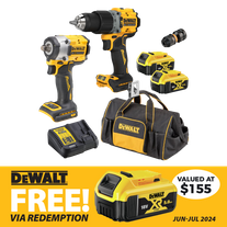 DeWalt Cordless Hammer Drill and Impact Wrench 18v 5Ah