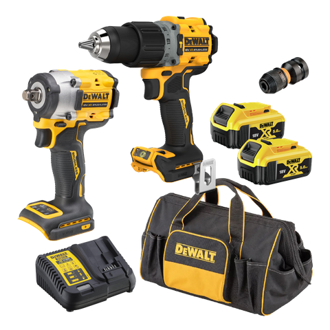 DeWalt Cordless Hammer Drill and Impact Wrench 18v 5Ah
