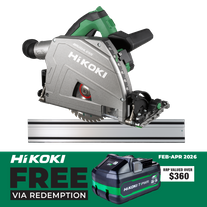 HiKOKI Cordless Plunge Saw Brushless 165mm 36V - Bare Tool with 1.4m Rail