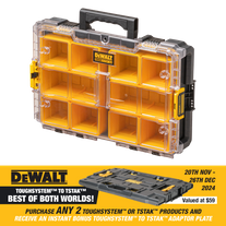 DeWalt TOUGHSYSTEM 2.0 Clear Lid Organiser