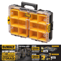 DeWalt TOUGHSYSTEM 2.0 Clear Lid Organiser