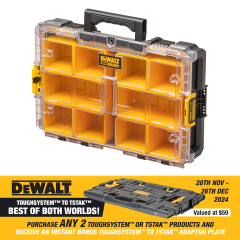 DeWalt TOUGHSYSTEM 2.0 Clear Lid Organiser