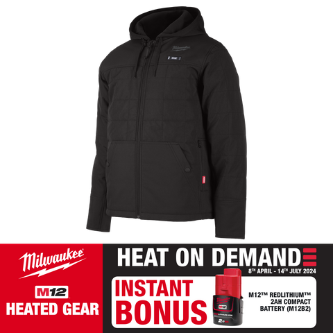 Milwaukee M12 AXIS Heated Jacket Black Small - Skin Only
