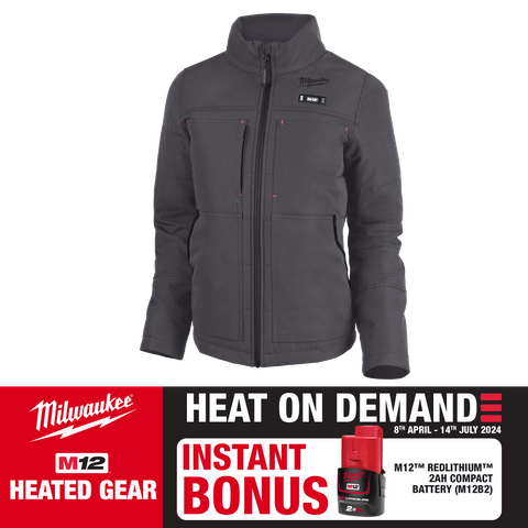 Milwaukee M12 AXIS Womens Heated Jacket Grey Small - Skin Only