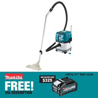 Makita XGT Cordless Dust Extractor Vacuum Brushless 15L 40V - Bare Tool
