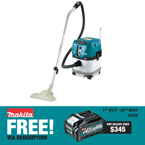 Makita XGT Cordless Dust Extractor Vacuum Brushless 15L 40V - Bare Tool