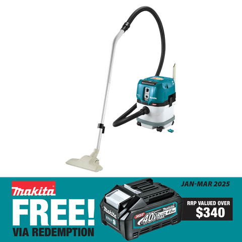 Makita XGT Cordless Dust Extractor Vacuum Brushless 15L 40V - Bare Tool