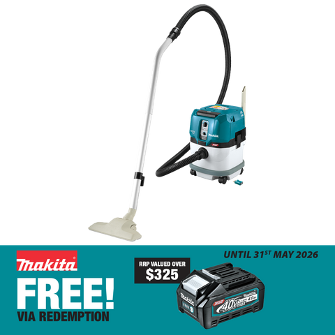 Makita XGT Cordless Dust Extractor Vacuum Brushless 15L 40V - Bare Tool