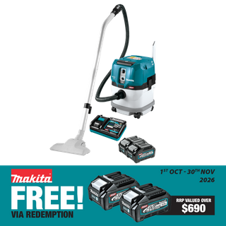 Makita XGT Cordless Dust Extractor Vacuum Brushless 15L 40V 4Ah