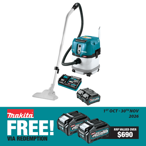 Makita XGT Cordless Dust Extractor Vacuum Brushless 15L 40V 4Ah