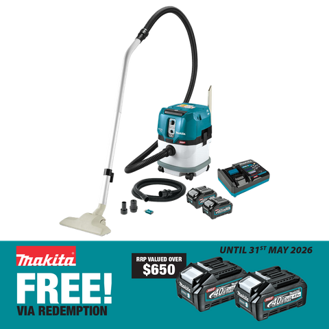 Makita XGT Cordless Dust Extractor Vacuum Brushless 15L 40V 4Ah