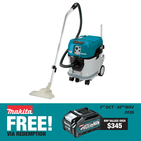 Makita XGT Cordless Dust Extractor Vacuum Brushless 40L 80V (2x40V) - Bare Tool