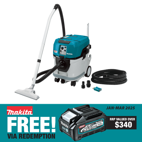 Makita XGT Cordless Dust Extractor Vacuum Brushless 40L 80v (2x40v) - Bare Tool