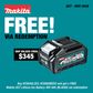 Makita XGT Cordless Dust Extractor Vacuum Brushless 40L 80V (2x40V) - Bare Tool