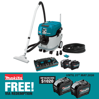 Makita XGT Cordless Dust Extractor Vacuum Brushless 40L 80v (2x40v) 8Ah